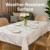 AAMEN Marble Wipe Clean Marble Print Wipeable Tablecloth Water Resistant Table Cover Rectangular Tablecloth