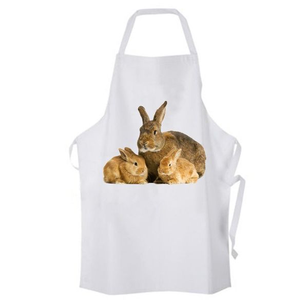 Mother Rabbit Cotton Chefs Kitchen Apron - Pet Rabbits Cute Gift