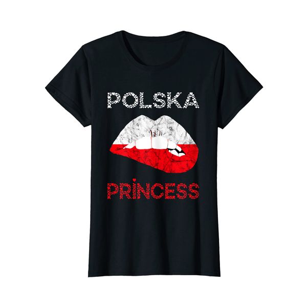 Polska Princess Poland Lips Mouth Polish Pride Kissing T-Shirt