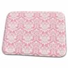Dish Drying Mat - Pink and Cream Chic Damask retro PS Creations