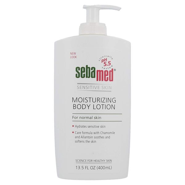 seba med Moisturizing Lotion with Pump pH 5.5 for Sensitive Skin Dermatologist Recommended Moisturizer 13.5 Fluid Ounces (400 Milliliters)