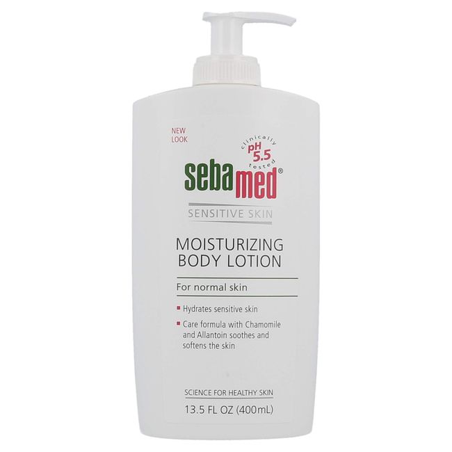 seba med Moisturizing Lotion with Pump pH 5.5 for Sensitive Skin Dermatologist Recommended Moisturizer 13.5 Fluid Ounces (400 Milliliters)