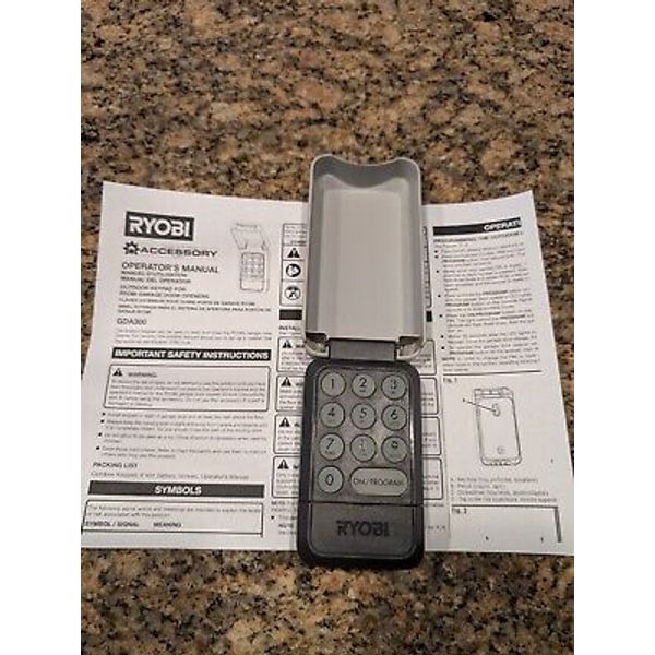 RYOBI Garage Door Opener GDA300 Outdoor Wireless Keypad