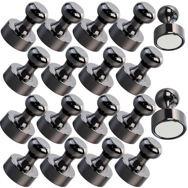 BOCHUANG 18pcs 12*16mm Black Refrigerator Magnets Strong