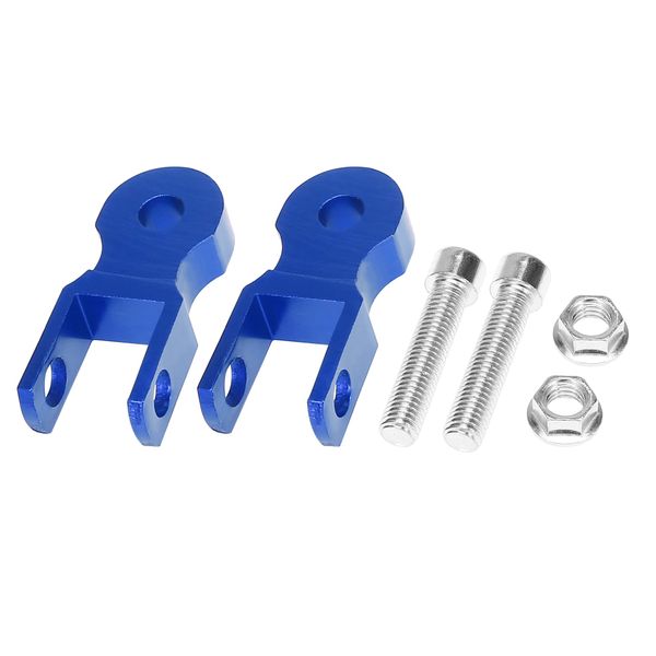 F FIERCE CYCLE Pair 5cm Motorcycle Shock Absorber Height Extension Extender Blue