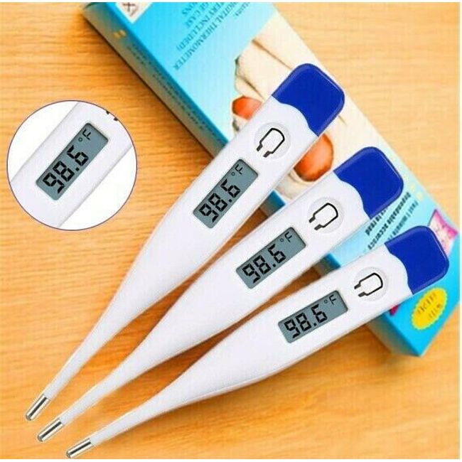 3-pcs Digital LCD Water-Proof Baby Adult Ear Mouth Temperature Alarm Thermometer