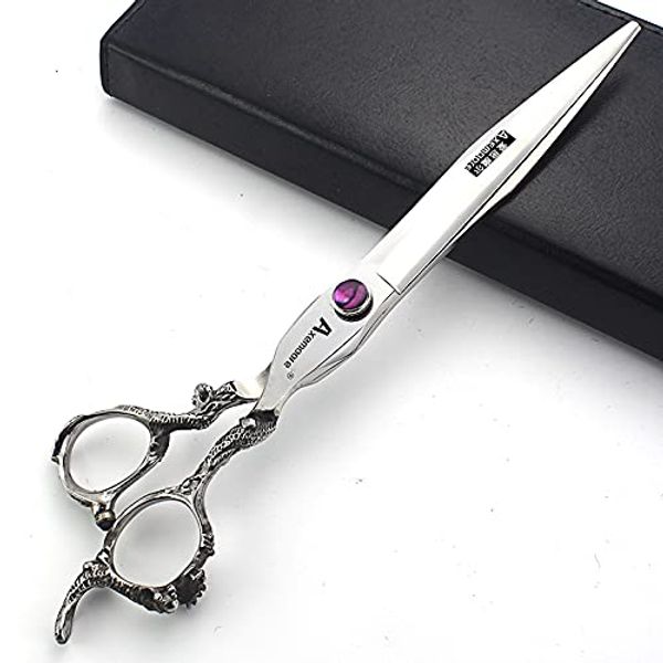 (3 choices) 7 Inch Salon Professional Hairdressing Scissors Barber Hairstyling Special Tools (7-inch purple gem)