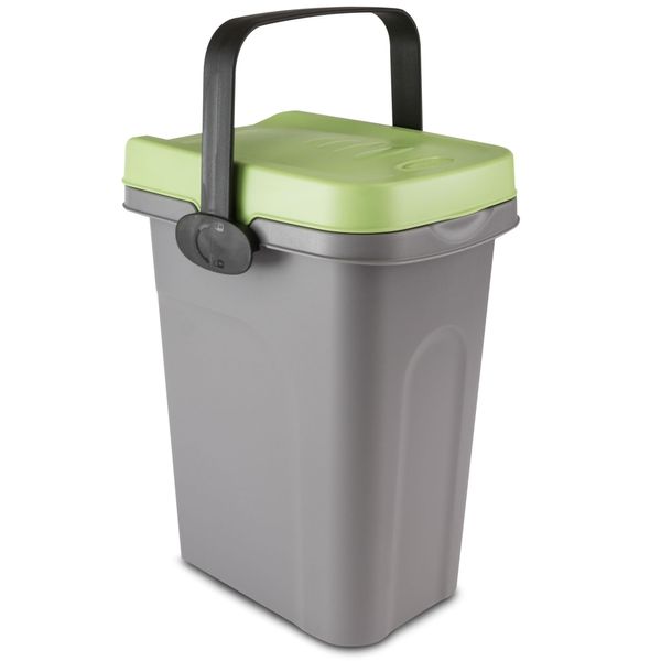 Windeleimer Geruchsdicht 7 Liter Grün, Biomülleimer Küche Verschließbar, Bio Mülleimer Klein, Komposteimer Küche, Eimer mit Deckel, Abfalleimer Küche, Trash Bin, Biomüll, Kleiner Mülleimer mit Deckel
