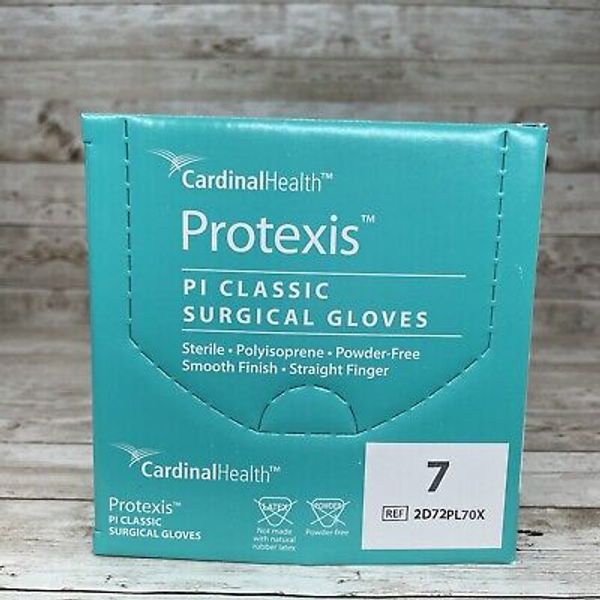 1 Box Cardinal Health Protexis PI CLASSIC Surgical Glove Size 7 50 Pair Exp:4/25