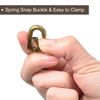 sourcing map Spring Oval Ring, 6Pcs 0.83 Inch Round Spring Snap Clip Trigger Spring Keyring Buckle for Bags Purses Keychain, Brass
