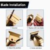 Replacement DLC Trimmer Blade Compatible with Babyliss PRO FX787 & FX726 Deep Tooth, Gold