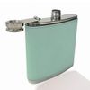 Faux Leather Flask, Princess Crown, Personalized Engraving Included (Teal)