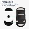 kwmobile Mouse Feet Replacement Compatible with ENDGAME GEAR OP1we Computer Mouse Skates Sticker - Black