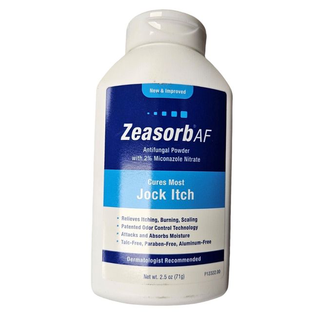 Zeasorb AF Antifungal Powder JOCK ITCH, etc  2.5oz BLUE ~ NEW LOOK ^