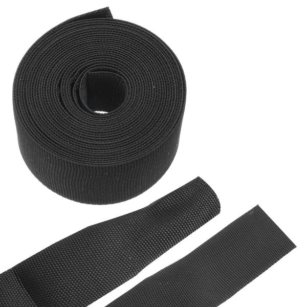 Braided Cable Sleeves , 1 3/8" 16ft Black PET Heat Shrinkable Cord Protector