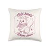 Cold Hands Warm Heart Cozy Winter Fox Snowflake Design Cute Throw Pillow