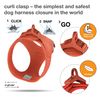 Vest Harness curli Clasp Air-Mesh Sun Orange S
