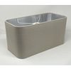 Natural Beige Textured 100% Brushed Silver Rounded Rectangle Lampshade