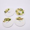 Mud Pie Circa Melamine Salad Plate, White, Thought, 7.5" dia