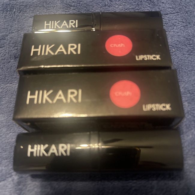 Lot Of 2 BRAND NEW Hikari Lipstick "Crush” Shade NIB .13 oz Each