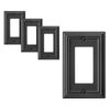 DEWENWILS 4-Pack Metel Decorator Outlet Cover, Wall Plates for Electrical Outlet