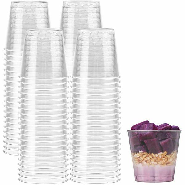 Disposable Shot Glasses Multi Use Plastic Shot Cups Hard Sampling Cups Sturdy and Durable Ideal for Parties Outdoor Events Travel BBQ Picnics, Weddings Celebrations and Camping, Beach 30ml (clear, 30)