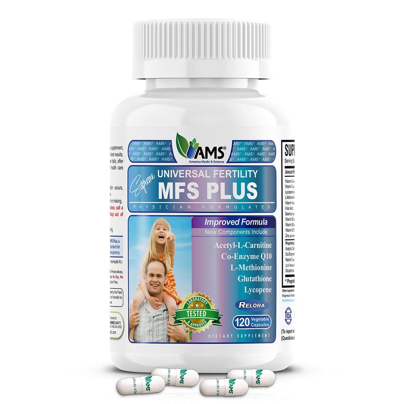 AMS MFS Plus Capsules, Fertility Supplements For Men, Pack of 120's ...