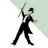 Medium 100mm 'Tap Dancer' Transparent/Clear Sticker Decal for Windows/Cars/Walls (DC00143329)