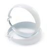 55mm D/Large Size/White Wide Enamel Hoop Earrings