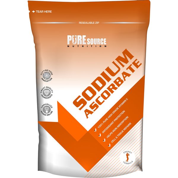 Pure Source Nutrition Pure Sodium Ascorbate Food Buffered Vitamin C Powder Food Grade 250g