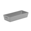 Wham Studio Plastic Storage Cool Basket/Box - Rectangular 2.01 Plastic Storage Box - Wham Studio Kitchen Home Office Storage Basket Boxes (Cool Grey)