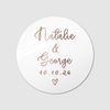 Gold Foil Wedding Monogram Stickers - Clear Envelope Seals Labels - RW34