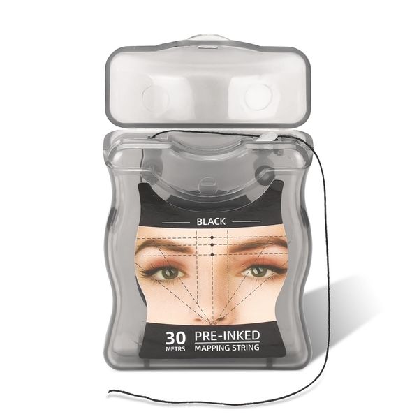 BAMTTOO Pre-Inked Microblading String for Brow Mapping Positioning Thread Marker Eyebrow Tattoo Measuring Tool for Marking Symmetrical Eyebrows (1pc)