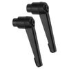 sourcing map 2Pcs M5 Adjustable Knobs Handle Female Thread Push Button Ratchet Quick Release Locking Rotating Bolt for Lathe Machinery, Black