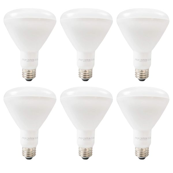 TCP Recessed Kitchen LED Light Bulbs, 65W Equivalent, Non-Dimmable, Soft White (6 Pack)