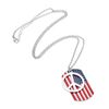 Peace Sign American Flag Pendant Necklace