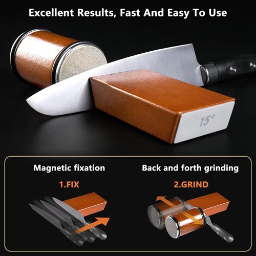 Rolling Knife Sharpener for Kitchen Knives - Rolling Knife Sharpening - Knife Sharpener Tool Kit Offers Sharpening Stone - Birthday Gift for Women Men