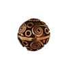 NKlaus 6378 Large Spiral Bead Medieval Bronze Curl Bead