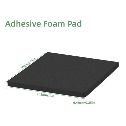 MXCELL 8Pcs Black EVA Foam Pad 4in x 4in x 1/4in High Density Closed Cell Foam Sheet Square Neoprene Rubber Insulation Padding Self Stick Anti-Slip Cushion for Crafts DIY Projects