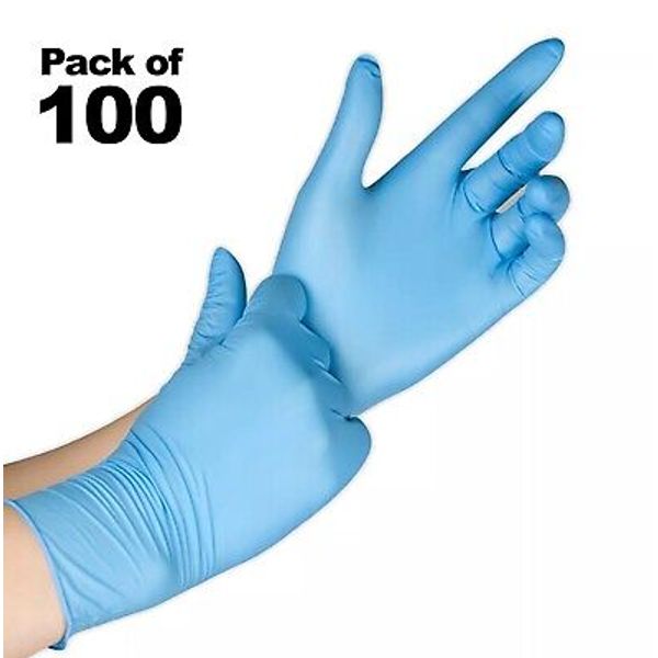 Advance Niterex Exam Gloves Latex-Free and Powder-Free Blue Small Pack Of 100