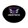 Support Thyroid Cancer Fighter Butterfly Band PopSockets with Interchangeable PopGrip