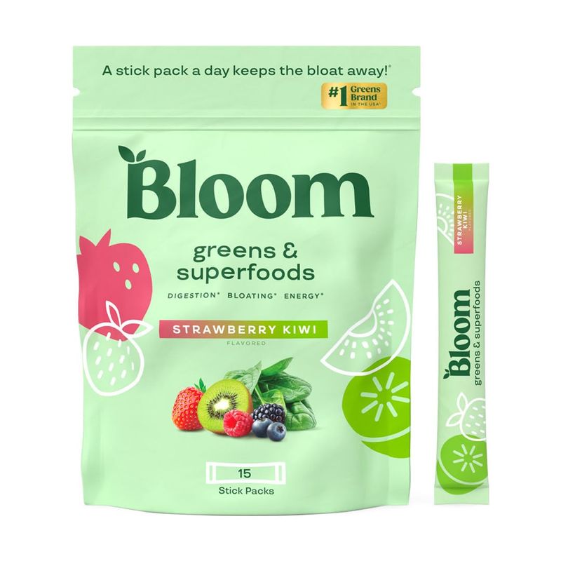 Bloom Nutrition Greens and Superfoods Powder Packets for Digestive ...