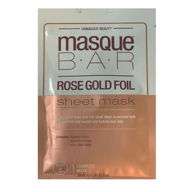 Masque Bar Rose Gold Foil Sheet Mask - 1.01 Fluid Ounce