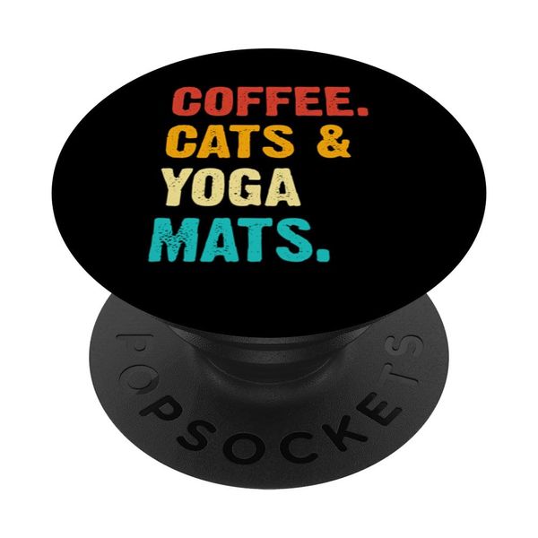 Coffee Cats & Yoga Mats PopSockets Klebender PopGrip