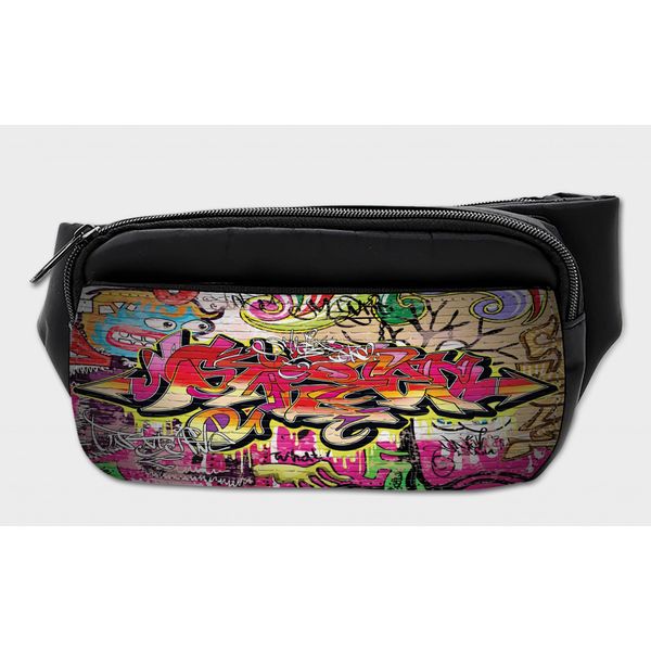 Lunarable Unisex Bumbag, Graffiti Spray Paint