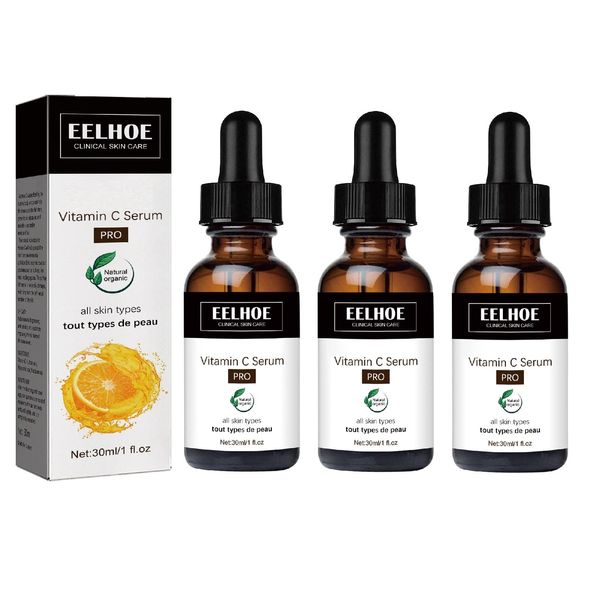 3Pcs Collagen Boost Anti Aging Serum, EELHOE Eternity Vitamin C Serum, Face Dark Spots Serum,With Hyaluronic Acid Face Serum.