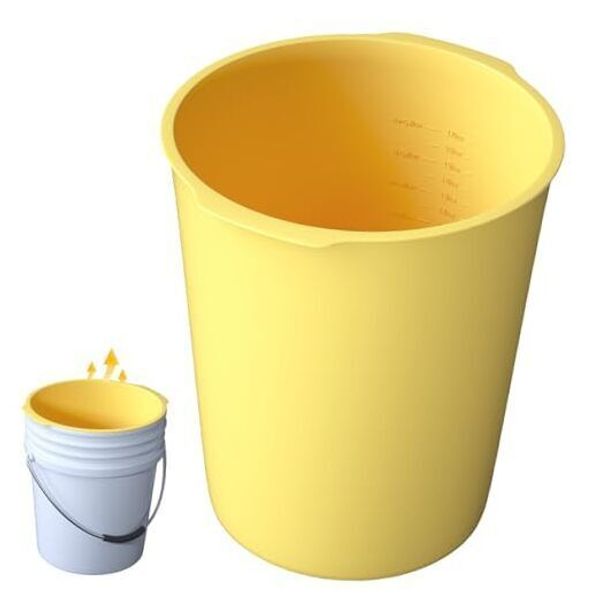 5 Gallon Bucket Liner for Concrete Mix and Mud.5-Gallon Silicone Bucket Yellow