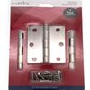 Warwick 3 Pack 3 Inch Door Hinges, Square Corner, Satin Nickel DA3011SN