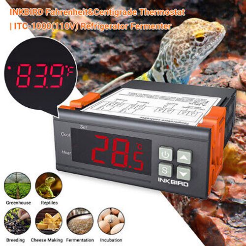 Inkbird Cooler Heater Temperature Controller 110V Smart Thermostat -50-210°F C/F