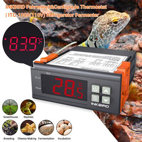 Inkbird Cooler Heater Temperature Controller 110V Smart Thermostat -50-210°F C/F